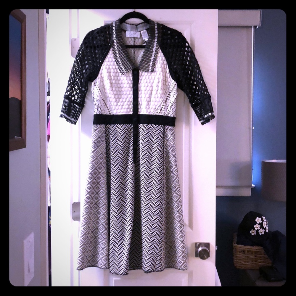 Byron Lars Women's BL3643 Knit Combo Dress